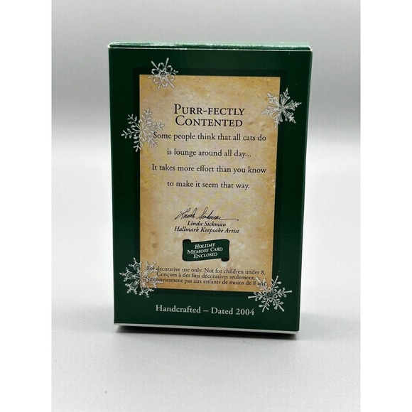 Hallmark 2004 Keepsake Ornament Miniature Purr-Fectly Contented Cats Set of 3 - Picture 4 of 5